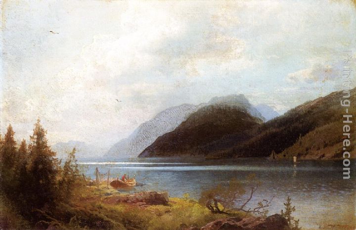 Sagne Fjord painting - Herman Herzog Sagne Fjord art painting